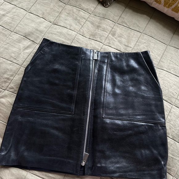 Anine Bing Sally Leather Miniskirt - Picture 5 of 11